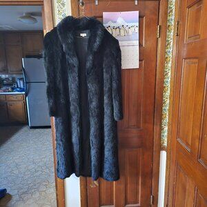 Black fur coat